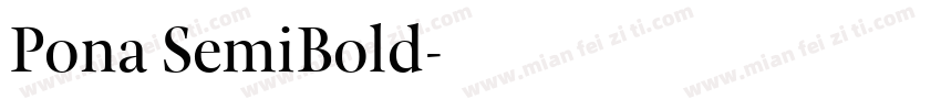Pona SemiBold字体转换